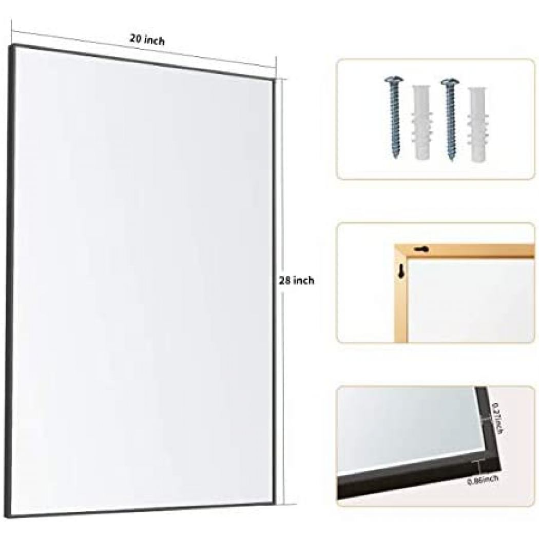 Beauty Salon Rectangle Hanging Metal Frame Makeup Mirror